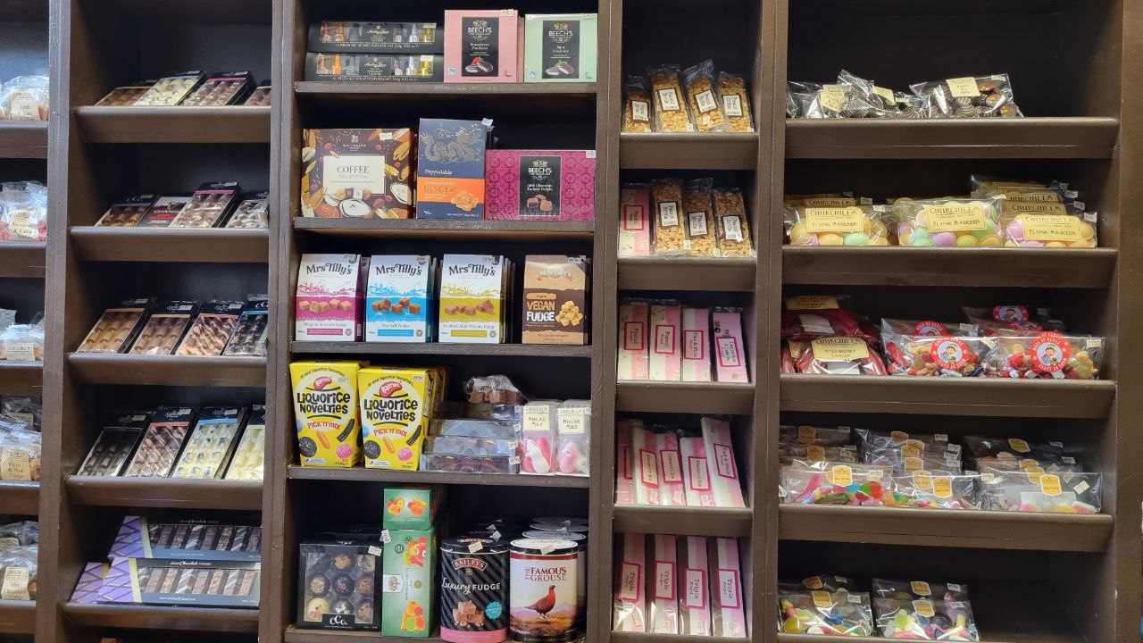 Fudge, Chocolate and Sweet Shelves